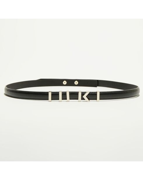 Ceinture fine en Cuir Heidi noire