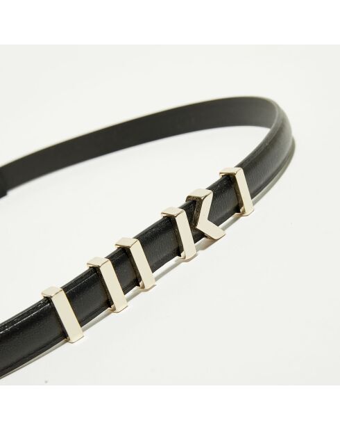 Ceinture fine en Cuir Heidi noire