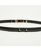 Ceinture fine en Cuir Heidi noire
