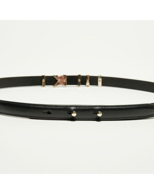 Ceinture fine en Cuir Heidi noire