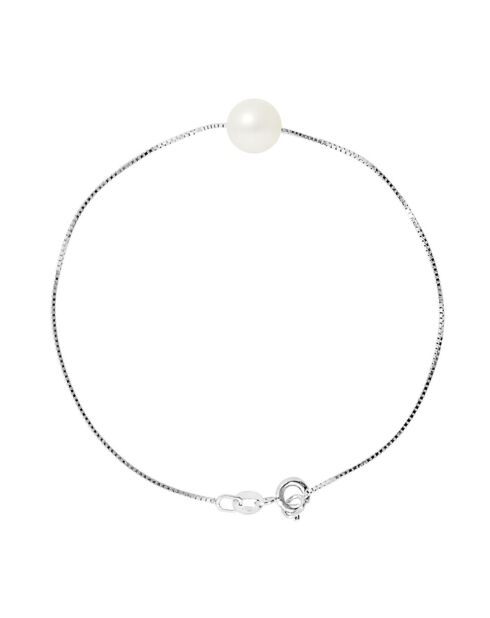 Witgouden en natuurlijke witte ronde zoetwaterparelarmband