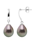 Perlenohrringe aus Weißgold und Tahiti-Birne