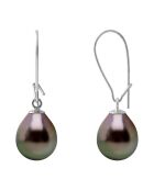 Perlenohrringe aus Weißgold und Tahiti-Birne