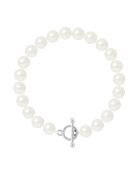 Bracelet Rang en Argent & Perles d'Eau Douce ronde blanc nacre naturel
