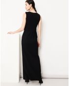 Robe longue Sohane à volant noire