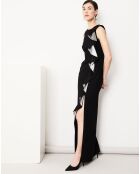 Robe longue Sohane à volant noire