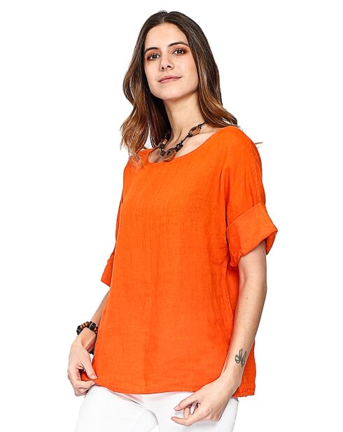 Top 100% Lin Zoé orange