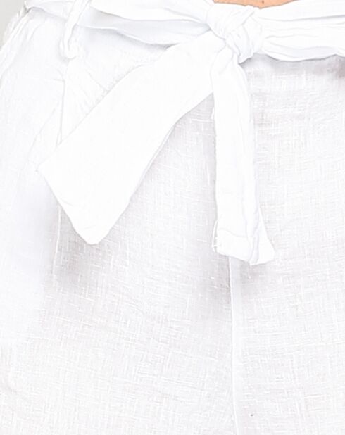Short 100% Lin Inaya blanc
