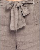 Short 100% Lin Inaya taupe clair