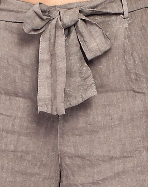 Short 100% Lin Inaya taupe clair