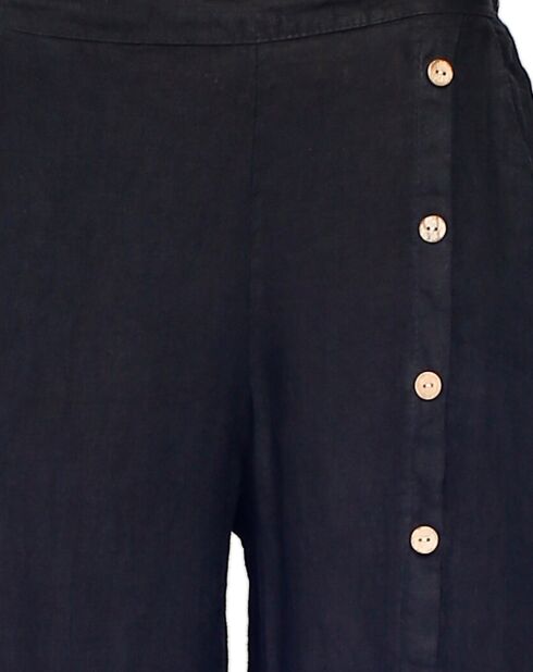 Pantalon 100% Lin Léonie noir