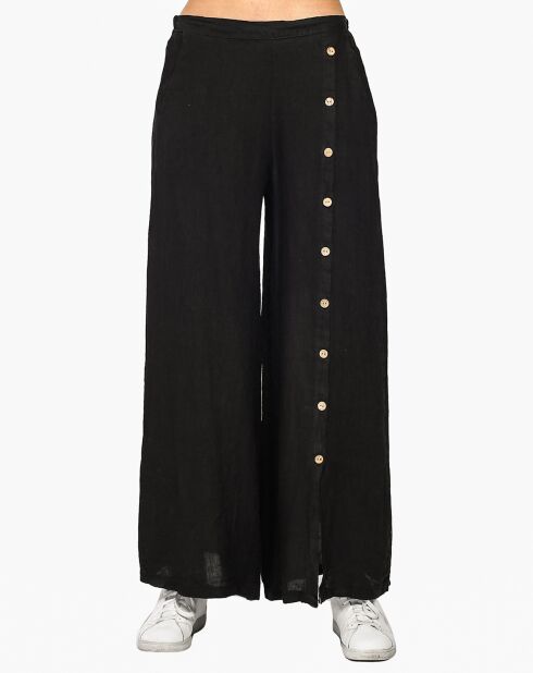 Pantalon 100% Lin Léonie noir