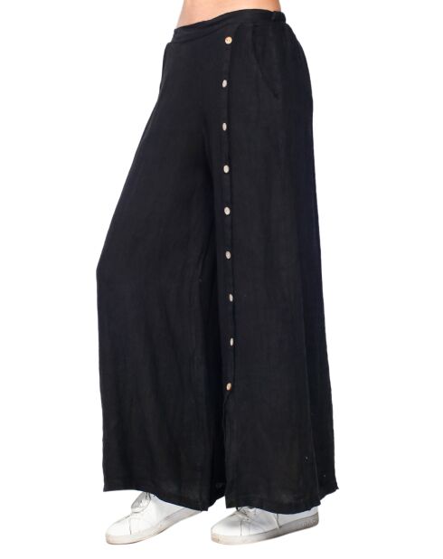 Pantalon 100% Lin Léonie noir