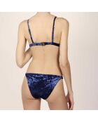 Maillot de bain 2 Pièces triangle en velours bleu