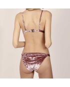 Maillot de bain 2 Pièces triangle en velours rose