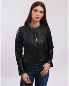 Beline Schwarze Lammfelljacke