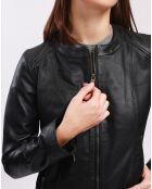 Beline Schwarze Lammfelljacke