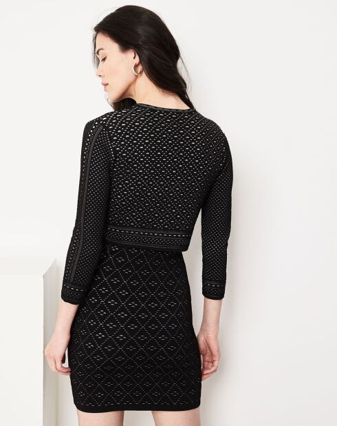 Catalina schwarze Kurzweste mit Lochmuster