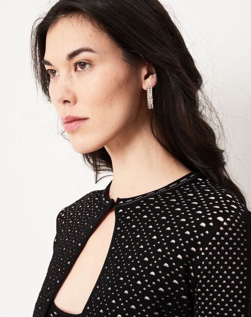 Catalina schwarze Kurzweste mit Lochmuster