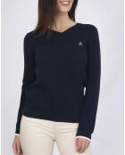 Pull Olivia bleu marine/écru