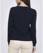 Pull Olivia bleu marine/écru