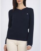 Pull Olivia bleu marine/écru