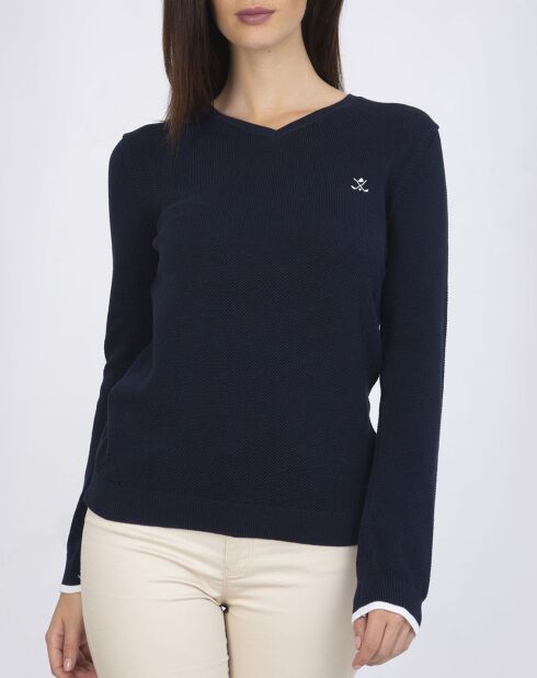 Pull Olivia bleu marine/écru