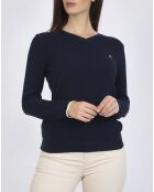 Pull Olivia bleu marine/écru