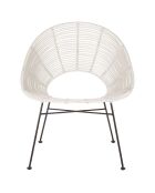 Fauteuil en Rotin Siam blanc - 67x58.5x78 cm