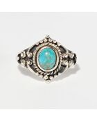 Bague Junon en Argent massif & Turquoise 0.15 ct