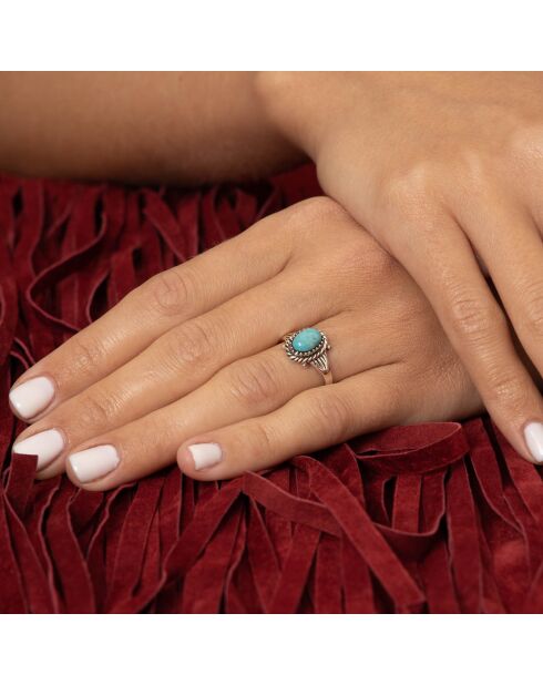 Chipotle-ring in sterling zilver en turkoois 0,21 ct