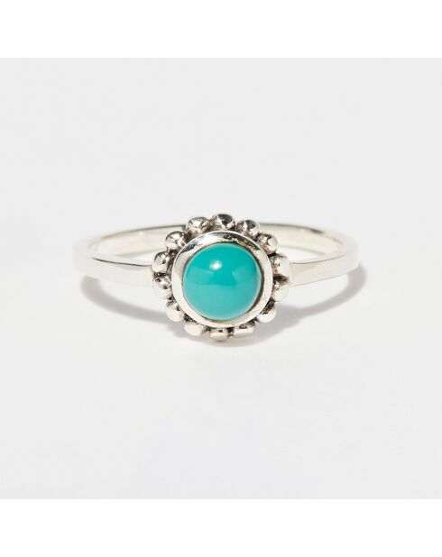 Bague Maraca en Argent massif & Turquoise 0.09 ct