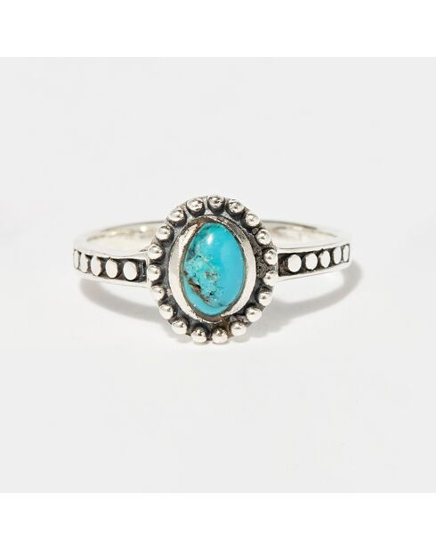 Varzea ring in sterling zilver en turkoois 0,1 ct