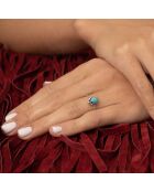 Anello Shushupe in argento Sterling 0,12 ct e turchese