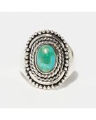 Bague Puxãx en Argent massif & Turquoise 0.29 ct