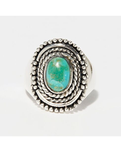 Bague Puxãx en Argent massif & Turquoise 0.29 ct