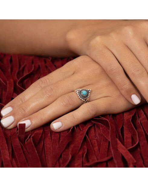 Bague Dexá en Argent massif & Turquoise 0.07 ct