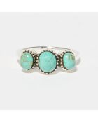 Bague Posheco en Argent massif & Turquoise 0.31 ct