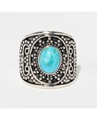 Nategí Ring aus Sterlingsilber und Türkis, 0,72 ct