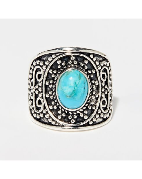 Nategí Ring aus Sterlingsilber und Türkis, 0,72 ct
