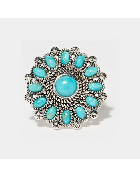 Bague Cajué en Argent massif & Turquoise 2.67 ct