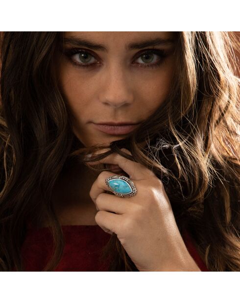 Bague Riwama en Argent massif & Turquoise 8.79 ct