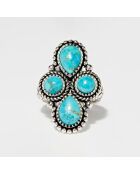 Bague Awa en Argent massif & Turquoise 3.86 ct