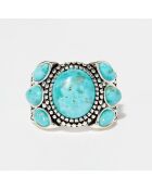 Bague Pilli en Argent massif & Turquoise 6.8 ct