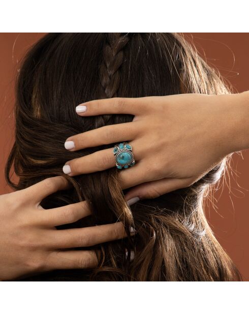 Bague Pilli en Argent massif & Turquoise 6.8 ct