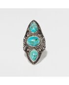 Anello Calli in argento 925 e turchese 4,5 ct