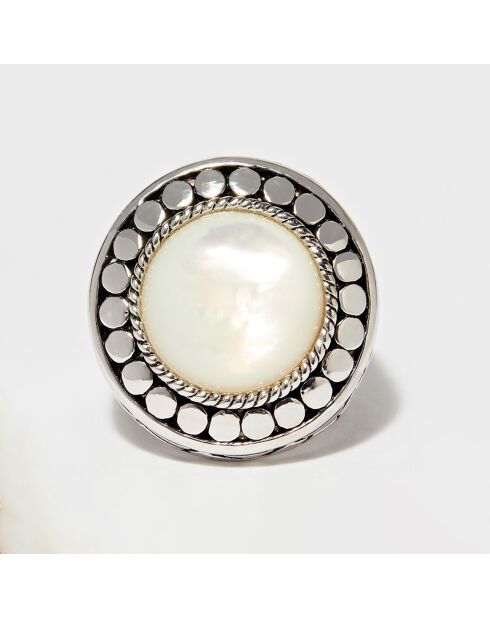 Bague Ehecatl en Argent massif & Nacre 6.7 ct
