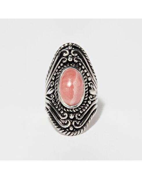 Bague Tlazocamati en Argent massif & Rhodochrosite 4.5 ct