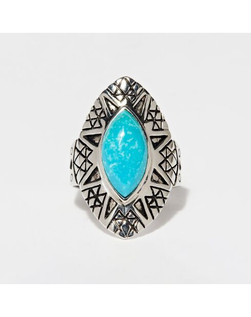 Bague Ayaymama en Argent massif & Turquoise 1.8 ct