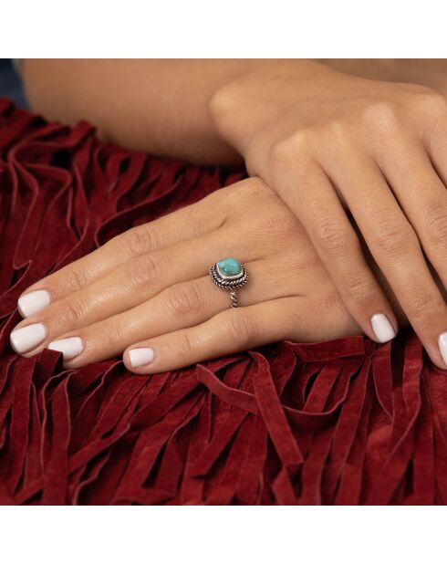 Bague Kalinin en Argent massif & Turquoise 1.3 ct